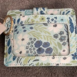 Floral Card Holder with Key Ring